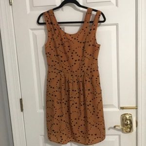 Burnt orange dress with hearts